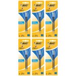 Bic lot de 6 packs 2 recharges pour stylo bille 4 couleurs pointe moyenne 1 mm bleu