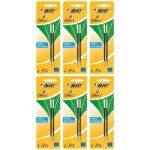 Bic lot de 6 packs 2 recharges pour stylo bille 4 couleurs pointe moyenne 1 mm verte