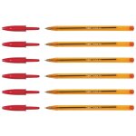 Bic lot de 6 stylos bille cristal fine pointe fine rouge