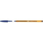 Bic lot de 6 stylos a bille  cristal orange  pointe fine bleu