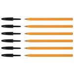 Bic lot de 6 stylos bille orange pointe fine 0, 7mm encre noire Bic lot de 6 stylos bille orange pointe fine 0, 7mm encre noire