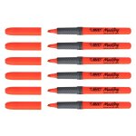 Bic lot de 6 surligneurs highlighter grip pte biseau moyenne orange