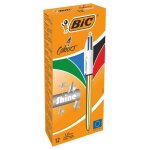 Bic 982878 stylo a bille multicolore stylo a bille r�tractable avec clip moyen 12 pi�ces