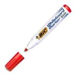 Bic bote de 12 feutres effaables a sec velleda 1701 - rouge