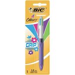 Bic couleurs grip stylo - bille rose + violet + vert + turquoise