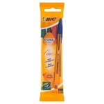 Bic cristal fine pochette de 4 stylos - billes noir / blue / rouge / vert