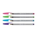 Bic cristal large fashion blister de 4 stylos - billes assorti fantaisie