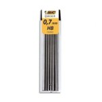 Bic etui de 12 mines hi - polymer tous usages 0, 7 mm hb