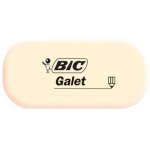 Bic gomme plastique galet, blanc, extra molle, oval