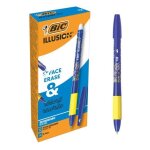 Bic illusion bleu stylo a bille moyen 12 pi�ces