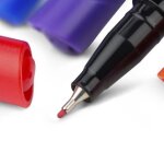 Bic intensity stylos feutres pointe fine - 0. 8 mm - - couleurs assorties rainbow. blister de 6