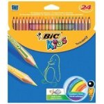 Bic kids crayons couleur tropicolors, �tui de 24 en carton,