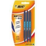 Bic soft feel clic grip blister de 3 stylos - billes bleu [fournitures de bureau]