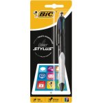 Bic stylo bille 4 couleurs cristal stylus pointe moyenne