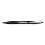 Bic stylo bille atlantis premium rtractable et rechargeable avec grip, pointe moyenne, encre noire