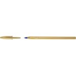Bic stylo bille cristal celebrate edition limitee pte bleu corps or