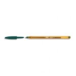 Bic stylo a bille verte cristal fine pointe fine corps transparent a capuchon