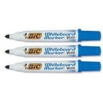 Bic - velleda - marqueur effa�able a sec pour tableau blanc - pointe biseau - encre a base d'alcool bleu ...
