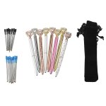 Big diamond - 16 recharges de stylo a encre (bleu, noir) 8 bijoux fantaisie avec 8 sacs cadeaux en velours ...