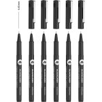Blackliner 0, 05 mm (encre permanente ind�l�bile - lot de 6 feutres - noir