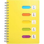 (bleu) carnet 5 matières, cahiers et journaux a5 a spirales, larges lignes, bloc - notes professionnel ... (bleu) carnet 5 matières, cahiers et journaux a5 a spirales, larges lignes, bloc - notes professionnel ...