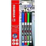 Blister x 4 marqueurs stabilo write - 4 - all 0. 7 mm - noir + bleu + rouge + vert
