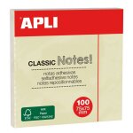 Bloc de 100 feuilles de notes adh�sives jaunes ? 75x75mm