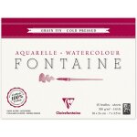 Bloc aquarelle fontaine grain fin - 18x24cm - 300g - clairefontaine