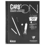 Bloc carb'on noir spirales a4 - 20 feuilles - 120g - clairefontaine