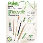 Bloc dessin a3 painton clairefontaine papier blanc 100% recycl�