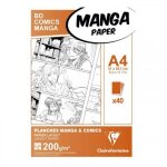 Bloc dessin - b4 25, 7 x 36, 4 cm - manga et comics - papier imprim� avec cases - clairefontaine