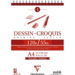 Bloc dessin croquis spirale a4 - 120g - 50 feuilles - clairefontaine