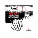 Bloc dessin - paint on mix m�dia - format carr� - multi techniques - 4 grains - 6 couleurs