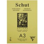 Bloc dessin schut clairefontaine papier petit grain blanc a3 100 feuilles