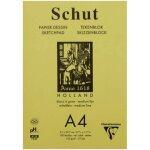 Bloc dessin schut clairefontaine papier petit grain blanc a4 100 feuilles