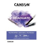 Bloc 'graduate mixed media blanc' 20 feuilles format a3 de canson