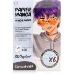 Bloc manga - format a4 21 x 29, 7 cm - 300 gr - 25 feuilles layout extra blanc dtachables + 6 calques ...