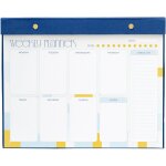 Bloc note a4 semainier akalia weekly planner, sous - main bureau, planificateur hebdomadaire papeterie ...