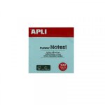 Bloc - notes adhesif 100f 75x75 bleu pastel - apli 19085