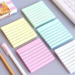 Blocs - notes adh�sifs vibrants 3  x 3  - paquet de 5, 70 feuilles chacun, lign�s, couleurs acidul�es ...