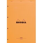 Bloc - notes agraf n119 orange - a4 + 21 x 31, 8 cm - lign - 80 f dtachables perf. 4 trous - papier ...
