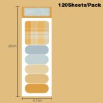 Bloc - notes auto - adhsif a carreaux, 120 feuilles, 6 styles, etiquette autocollante simple, marqueur ...