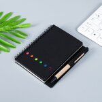Bloc - notes autocollants en papier kraft, etiquette autocollante, feutres de page avec stylo, pour business, ...