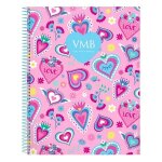 Bloc de notes coeurs a4