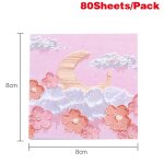 Bloc - notes cratif de peinture a l'huile, 80 feuilles de papier d'criture paysage, bloc - notes collant ...