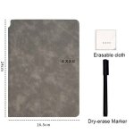 Bloc - notes en cuir rutilisable avec stylo effaable, ensemble de tableau blanc a5, calandre, licence ...