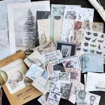 Bloc - notes de d�coration v�g�tale naturelle r�tro, 36 feuilles, pour bricolage, grande collection, ...