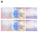 Bloc - notes ecologique multicolore, durable, attrayant, cratif, nuage, peinture a l'huile de mer, style ...
