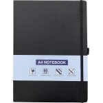 Bloc - notes lign a4 a couverture rigide avec porte - stylo - carnet reli de qualit suprieure - noir ...