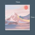 Bloc - notes avec peinture a l'huile, etiquette autocollante, pour planificateur, papeterie kawaii, 30 ...